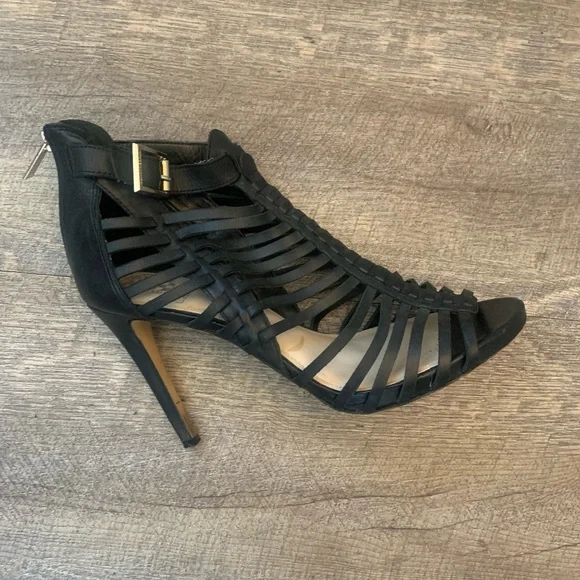 vince Camuto gladiator Stiletto Strappy Ankle Dressy Black Sandal Size 10 - Picture 8 of 10